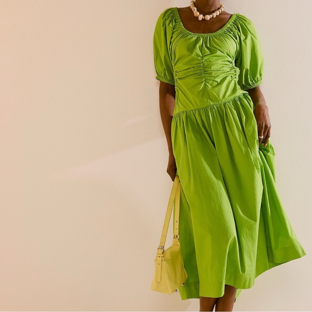 Free people green backless maxi dress. Never worn.